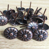 Maxbell Pack of 100PCS Durable Daisy Upholstery Tacks Nails Sofa Shoe Door Furniture Decor Copper Stud Pins 16*20MM