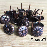 Maxbell Pack of 100PCS Durable Daisy Upholstery Tacks Nails Sofa Shoe Door Furniture Decor Copper Stud Pins 16*20MM