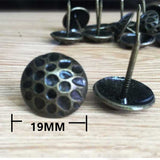 Maxbell Pack of 100PCS Durable Dots Upholstery Tacks Nails Sofa Shoe Door Furniture Decor Copper Stud Pins 19*20MM