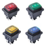 Maxbell 4pcs 6 Pin On/Off/On 3 Position Rocker Power Switch With Backlight