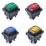 Maxbell 4pcs 6 Pin On/Off/On 3 Position Rocker Power Switch With Backlight