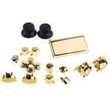 Maxbell Full Buttons Set Replacement Parts Chrome Triggers for Sony PS4 Controller Gold