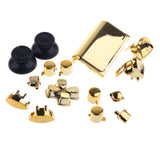 Maxbell Full Buttons Set Replacement Parts Chrome Triggers for Sony PS4 Controller Gold