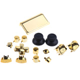 Maxbell Full Buttons Set Replacement Parts Chrome Triggers for Sony PS4 Controller Gold