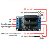 Maxbell 5V 2 Channel G3MB-202P Solid State Relay Module With Resistive Fuse 240V 2A Output