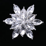 Maxbell Gorgeous Christmas Crystal Rhinestone Snowflakes Diamond Ring Xmas Jewelry