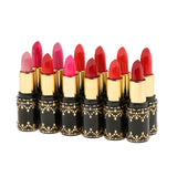 Maxbell 12 Pieces Long Lasting Moisturizing Nourishing Red Lipstick Lip Gloss Makeup