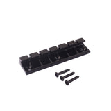 Maxbell Black Guitar Replacement 6-string Saddle Bridge Anchor Type Tailpiece for Cigar Box Guitar Parts