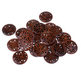 Maxbell 20 Piece Vintage Round Hollow 2 Holes Wooden Buttons for Sewing on Clothing Decoration 23mm