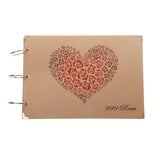Maxbell Red Rose Love Stripe DIY Photo Album Scrapbook Diary Gift Memory Love 30 Sheets 60 Pages