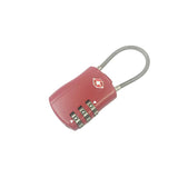 Maxbell TSA Approved Luggage Suitcase Travel 3-Dial Combination Wire Padlock-Red