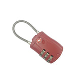 Maxbell TSA Approved Luggage Suitcase Travel 3-Dial Combination Wire Padlock-Red