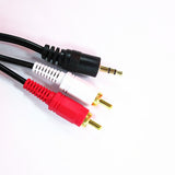 Maxbell 3.5mm Audio Plug Male to 2 RCA Plug Male Stereo Cable Cord Lead