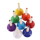 Maxbell 8 Pieces Diatonic Handbells Chromatic Bells Set Kids Rhythm Musical Toy Gift