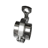 Maxbell SS304 2'' OD 2×Sanitary Pipe Weld Ferrule 1×Tri Clamp 1× PTFE Gasket Set