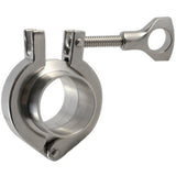 Maxbell SS304 2'' OD 2×Sanitary Pipe Weld Ferrule 1×Tri Clamp 1× PTFE Gasket Set