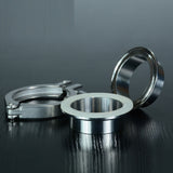 Maxbell SS304 2'' OD 2×Sanitary Pipe Weld Ferrule 1×Tri Clamp 1× PTFE Gasket Set