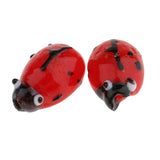 Maxbell 10 Pieces Glass Spacer Loose Ladybug Beads Red fit Bracelet Earring Pendant Jewelry Charms Making