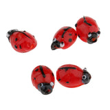 Maxbell 10 Pieces Glass Spacer Loose Ladybug Beads Red fit Bracelet Earring Pendant Jewelry Charms Making