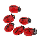 Maxbell 10 Pieces Glass Spacer Loose Ladybug Beads Red fit Bracelet Earring Pendant Jewelry Charms Making