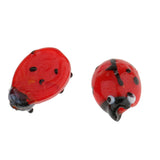 Maxbell 10 Pieces Glass Spacer Loose Ladybug Beads Red fit Bracelet Earring Pendant Jewelry Charms Making