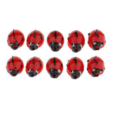 Maxbell 10 Pieces Glass Spacer Loose Ladybug Beads Red fit Bracelet Earring Pendant Jewelry Charms Making