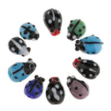 Maxbell 10 Pieces Glass Spacer Loose Ladybug Beads Colored fit Bracelet Earring Pendant Jewelry Charms Making