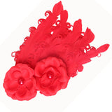 Maxbell Fashionable Cute Baby Toddler Feather Flower Headband Headwear Hair Accessory Red