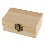 Maxbell Blank Rectangle Unfinished Wooden Jewelry Gift Box for Kid DIY Craft Supplies 11x6.9cm