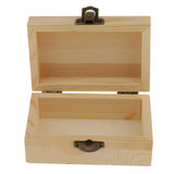 Maxbell Blank Rectangle Unfinished Wooden Jewelry Gift Box for Kid DIY Craft Supplies 11x6.9cm