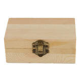 Maxbell Blank Rectangle Unfinished Wooden Jewelry Gift Box for Kid DIY Craft Supplies 11x6.9cm