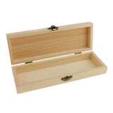 Maxbell Blank Rectangle Unfinished Wooden Jewelry Gift Box for Kids DIY Craft Supplies