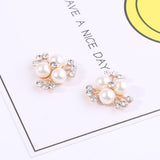 Maxbell 10 Pieces Rhinestone Flower Button Gems Flower Crystal Crafts Scrapbooking Decor