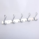 Maxbell Easy Install Retro 5-Hook Wall Hanger Robe Towel Hanger Rack Metal Holder Home Bathroom Bedroom Kitchen Door Decor