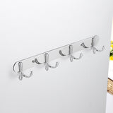 Maxbell Rust Corrosion Resistant Chrome Double-deck 4 Hook Wall Hanger Coat Hat Towel Rack Home Bathroom Bedroom Kitchen Decor