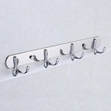 Maxbell Rust Corrosion Resistant Chrome Double-deck 4 Hook Wall Hanger Coat Hat Towel Rack Home Bathroom Bedroom Kitchen Decor