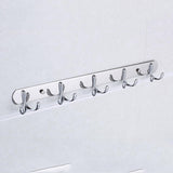 Maxbell Rust Corrosion Resistant Chrome Double-deck 5 Hook Wall Hanger Coat Hat Towel Rack Home Bathroom Bedroom Kitchen Decor