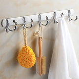 Maxbell Rust Corrosion Resistant Chrome Double-deck 5 Hook Wall Hanger Coat Hat Towel Rack Home Bathroom Bedroom Kitchen Decor