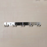 Maxbell Rust Corrosion Resistant Chrome Double-deck 5 Hook Wall Hanger Coat Hat Towel Rack Home Bathroom Bedroom Kitchen Decor