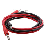 Maxbell 2 Pieces 1m 4mm Silicone Banana Plug to Stackable Banana Plug Test Cable Lead for Multimeter