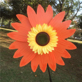 Maxbell Beautiful 36cm DIY Sunflower Windmill Wind Rotator Kid Outdoor Playground Toy Nursery Venue Decor Kits Orange