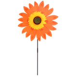 Maxbell Beautiful 36cm DIY Sunflower Windmill Wind Rotator Kid Outdoor Playground Toy Nursery Venue Decor Kits Orange