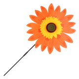 Maxbell Beautiful 36cm DIY Sunflower Windmill Wind Rotator Kid Outdoor Playground Toy Nursery Venue Decor Kits Orange