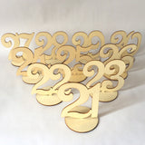 Maxbell Wooden Round Table Numbers Freestand Wedding Table Centerpiece Decoration