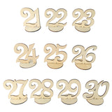 Maxbell Wooden Round Table Numbers Freestand Wedding Table Centerpiece Decoration