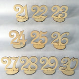 Maxbell Wooden Round Table Numbers Freestand Wedding Table Centerpiece Decoration