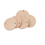 Maxbell 30pcs Unfinished Wooden Round Circle Discs Embellishments DIY Jewelry Making