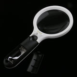 Maxbell Handheld 4 LED Antique Magnifier Magnifying Glass 4X 30X Jewelry Loupe Lens