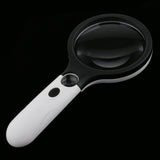 Maxbell Handheld 4 LED Antique Magnifier Magnifying Glass 4X 30X Jewelry Loupe Lens