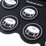 Maxbell G102 Portable Foldable Silicone Electronic Drum Pad Kit Digital USB Roll-up with Drumstick Foot Pedal Audio Cable